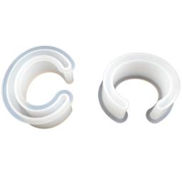 1pc semi-abertura seco flor resina epóxi molde c-em forma de pulseira molde de silicone europeu para fazer jóias diy artesanato ferramentas - Image 3
