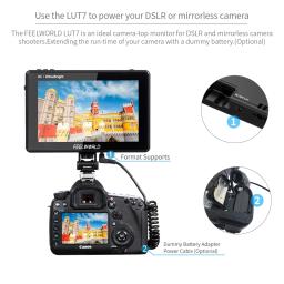 Feelworld lut7 7 Polegada 3d lut 2200 lêndeas tela sensível ao toque câmera dslr monitor de campo com forma de onda vectorscope histograma - Image 6