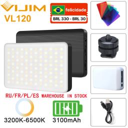 VIJIM-LED Video Light com Difusor, Efeito RGB, Vlog Fill, Iluminação De Fotografia, Lâmpada De Estúdio, 3200-6500K, VL120 - Image 1