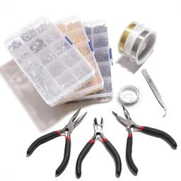 Kit de acessórios de joias, peças de metal, anel/fecho lagosta/corrente/pinos para fazer joias, faça você mesmo, pulseira, brinco, colar - Image 1