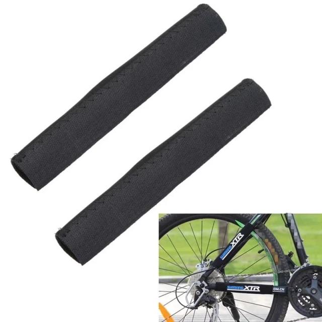 Mimilon Protetor de Corrente de Bicicleta 2 Peças Nylon Preto