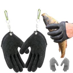 Luvas de pesca antiderrapantes de látex, Proteger a mão contra perfuração, Luvas profissionais de pescador, Esquerda e Direita, Pegar peixe, Luvas de caça - Image 1