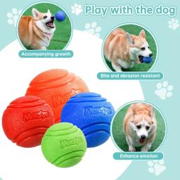 Bola sólida de borracha insuflável para Pet Dog, Resistência a mastigar brinquedos, Jogando ao ar livre e recuperação, Treinamento para cães - Image 2