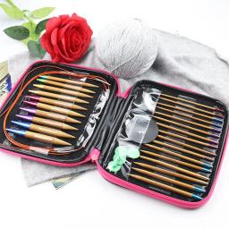 Conjunto de agulhas de tricô redondas intercambiáveis, 13 tamanhos, conjunto de agulhas de crochê, mudança de cabeça para artesanato faça você mesmo - Image 6