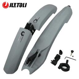 Jletoli para-lama de bicicleta mtb, para-choque com luz de led, montagem rápida, asas para bicicleta frontal/traseira - Image 3