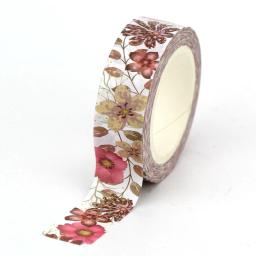 NOVO 1 unidade. Conjunto de fita washi decorativa com lindas flores, faça você mesmo, scrapbooking, álbum de fotos, fita adesiva, papelaria coreano - Image 6
