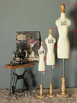 Feminino Manequim de Costura, Metade do Corpo Jóias, Flexível Mulheres Boneca, Escala Coth, Jersey Busto, Sem Base, Mini Tamanho, D237, Moda - Image 4