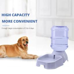 Alimentador automático para animais de estimação, tigela potável de grande capacidade, l, para cães e gatos, com suporte para comida - Image 4