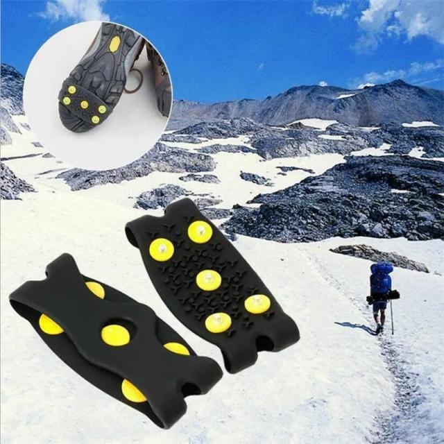 Crampon Antideslizante para Calçados Masculinos - 1 Par de 5 Parafusos para Escalada em Neve e Gelo (Tamanhos 35-43)