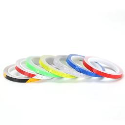 Fita refletiva para rodas de bicicleta, adesivo fluorescente reflexivo de 1cm x 8m para rodas de bicicleta mtb, faixa refletiva para aviso de ciclismo - Image 3