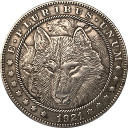 38mm dinossauro leão hobo níquel antigo moeda collectible coleção de arte de moeda antiga física comemorativa moedas antigas réplicas - Image 2