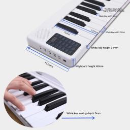 Piano digital dobrável com 88 teclas, portátil, piano eletrônico multifuncional, piano para estudante, instrumento musical - Image 4