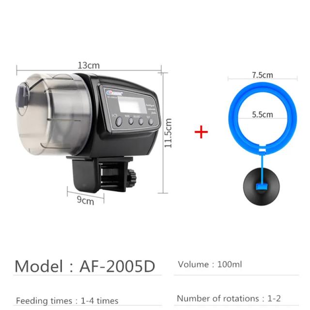 Alimentador Automático de Peixes para Aquário com Temporizador Inteligente de 12/24 Horas