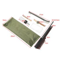 10 pçs a.22cal 5.56mm kit de limpeza de arma universal butt stock kits de limpeza kit de ferramentas de escova de náilon - Image 2