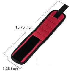 Bolsa de ferramentas magnética portátil, Pulseira de madeira, Cinto de pulso com telescópica Pick Up Tool para Screw Nut Bolt - Image 6