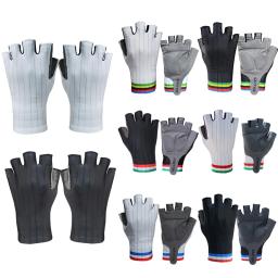 Novo pro aero equipe de bicicleta luvas ciclismo meio dedo ao ar livre bicicleta estrada esporte luvas das mulheres dos homens guantes ciclismo - Image 2