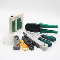 Kit de ferramentas de rede profissional, testador de cabo, manutenção de computador, 9 em 1, ferramentas de reparo, 8p8c rj45, conectores, testador de cabo - Image 3