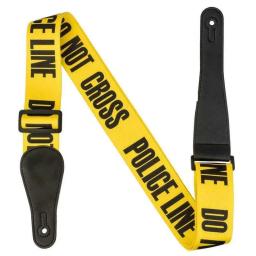 Ajustável poliéster guitarra cinto com PU couro termina, cinta amarela, baixo elétrico, guitarra peças, acessórios - Image 3