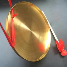 Gongo de bronze amarelo 15cm,18cm,22cm,25cm, instrumentos musicais de percussão chineses de mão - Image 2
