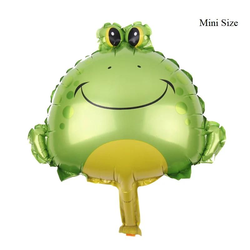 Bonito sapo folha balões crianças feliz aniversário decoração da festa primavera desenhos animados verde animal banner cupcake toppers ballon combo brinquedo presente - Image 1