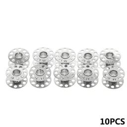 10 pçs/pçs/set bobinas spool máquina de costura artesanato ferramenta aço inoxidável suprimentos de costura bobinas spool para o irmão janome singer 2x1cm - Image 3