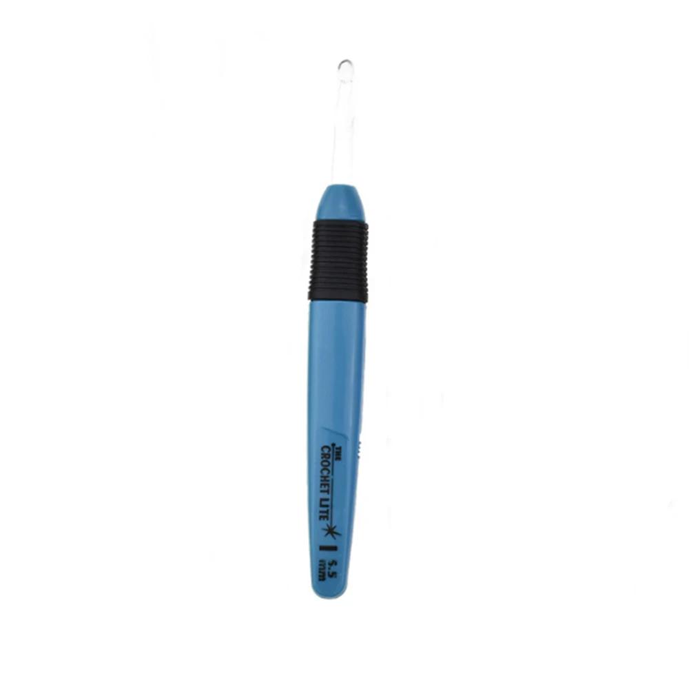 1 pc led luz ganchos de crochê agulhas de tricô tecelagem accessoriestoolscrochet ganchos diy luminosa ferramenta de agulha de tricô - Image 1