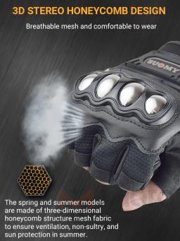 SUOMY-Luvas De Motocicleta Sem Dedos, Respirável, Moto, Meio Dedo, Bicicleta Sujeira, Ciclismo, Bicicleta, Verão - Image 5