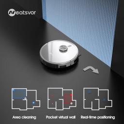 NEATSVOR-Sistema Automático de Coleta de Poeira para Smart Home, Navegação S600 Robot Laser, 6000PA Saco De Pó - Image 4