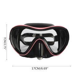 Máscara de mergulho antiembaçante para adultos, equipamento de natação com óculos de silicone profissional - Image 2