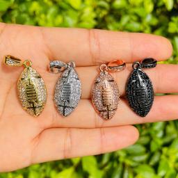 Pingentes de Futebol Americano para Mulheres, Pulseira, Menina, Fazer Colar, Rugby Ball, Jóias Esportivas, Acessório Artesanal, 5Pcs - Image 1