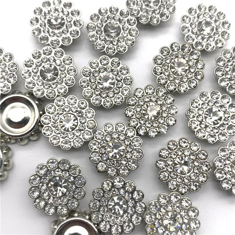 30 pçs 50 pçs 13mm girassol flatback cabochão contas de cristal base ouro moldura resina strass para diy headwear vestuário acessório - Image 1