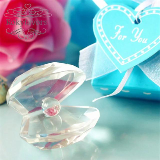 Lembrancinhas de Festa Praia para Chá de Bebê e Casamento - 50 Peças com Concha de Cristal e Decoração Especial
