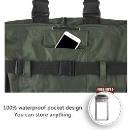 Nylon Respirável Impermeável Meia Pé Fly Fishing Caça Peito Waders Pant Para Homens E Mulheres Calças De Uma Peça Para A Pesca - Image 4