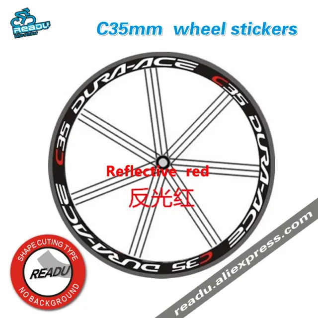 Adesivos Refletivos de Alta Qualidade para Rodas de Bicicleta C35 - Design Profundo para Aros de 35mm