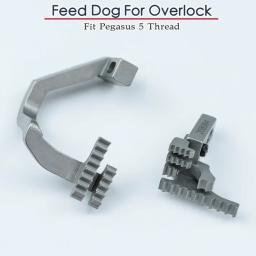 208217 208064 cão de alimentação para pegasus l32, m732, m832, m632 overlock máquina de costura peças acessórios caber 5 thread resistente - Image 1
