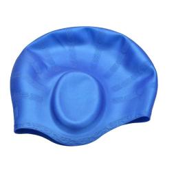 Adulto natação boné à prova dwaterproof água silicone nadar caps cabelo longo unisex mergulho piscina chapéu com capa de ouvido proteger para mulheres h5a94 - Image 2