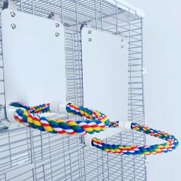 Espelho para pássaros de brinquedo em acrílico, espelho com cordas, brinquedos para pássaros, balanço confortável para paraquetes, baratas, conure, amantes, canárias - Image 2