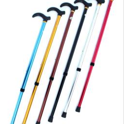 Bastão de bengala ajustável, Anti-Skid, Anti Choque, Muleta para homem velho, Caminhadas, Trekking Poles, 2 Seção Estável - Image 3