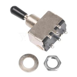 Yibuy terminal de parafuso de guitarra de 3 posições momentâneo, alça preta - Image 1