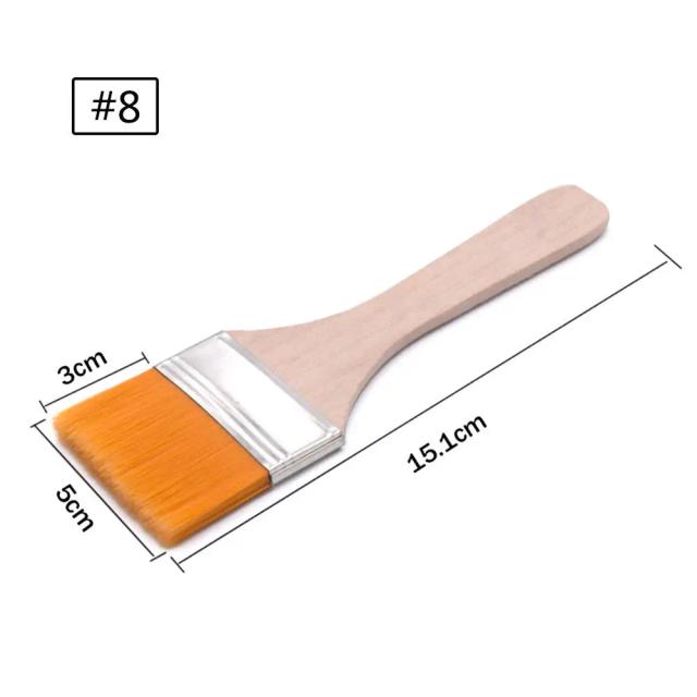 Pincéis de Grande Área para Pintura a Óleo, Vernizes e Gesso - Ferramentas Essenciais para Limpeza e Acabamento em Casa