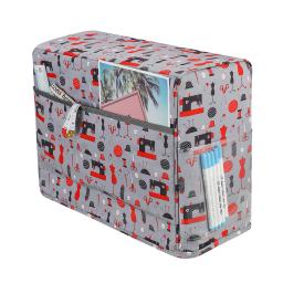 Máquina de costura poeira capa com bolsos para agulhas máquina de costura acessórios saco de armazenamento doméstico para mulher - Image 3