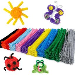 Hastes limpadoras de cachimbos de pelúcia, hastes de 30cm, palitos com fio, brinquedos de crianças, festa de casamento, decoração, artesanato diy, 99 peças - Image 1