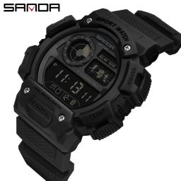 Sanda-relógio digital à prova d'água para homens, cronógrafo, esportes, natação, estilo g, 50m - Image 1