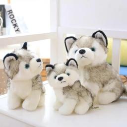 Simulação bonito husky cão brinquedo de pelúcia filhote de cachorro animais de pelúcia crianças meninos meninas boneca macio-kawaii lobo animal de estimação boneca bonito brinquedos para crianças - Image 4