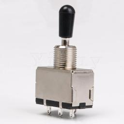 Yibuy terminal de parafuso de guitarra de 3 posições momentâneo, alça preta - Image 3