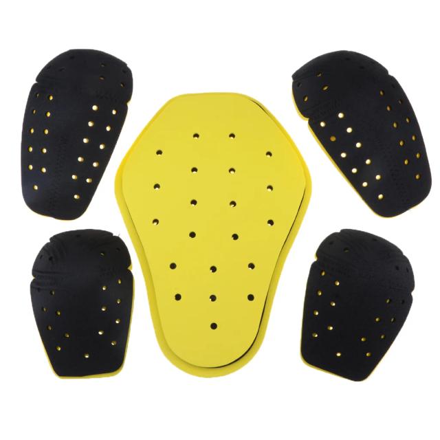 Proteção Completa para Motociclistas: Kit de Armadura para Ombros, Cotovelos e Costas com 5 Peças para Segurança em Corridas
