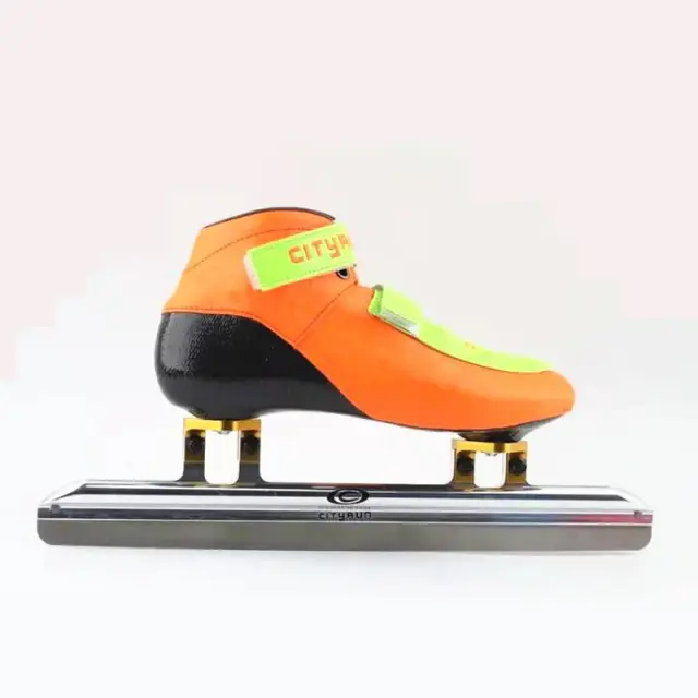Patins de Gelo Cityrun com Lâmina em Fibra de Carbono - Tamanhos 380mm a 430mm, Ideal para Pista e Corrida em Gelo