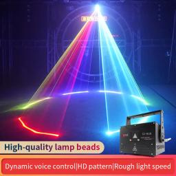Laser de animação colorida rgb de 3w, sistema de exibição de luz para palco, projetor de discoteca, festa, palco, feriado e outros eventos - Image 1