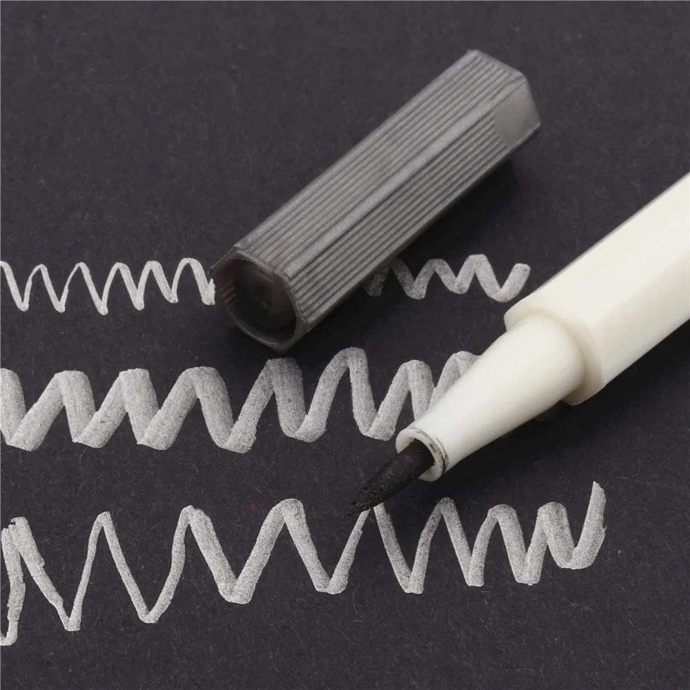 Alta qualidade 10 cores de arte metálica marcadores caneta diy artesanato macio escova caneta escola escritório estudante material arte - Image 1