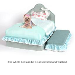 Adorável Pet Berço Almofada Cão, Princesa Cama Casa, Tenda respirável, impermeável, mordida Ninho Resistente, Luxo Cat camas, Pet Shop - Image 3